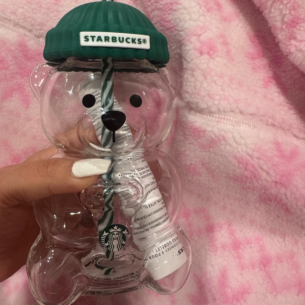 Starbucks Green and Clear Bear Tumbler